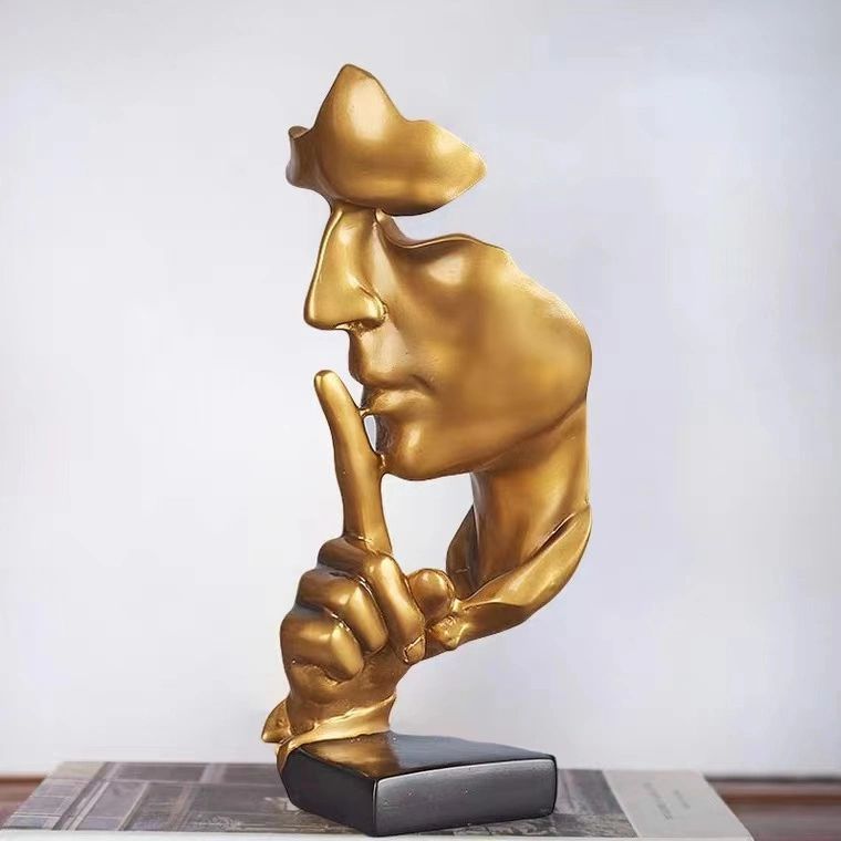Thinker Figurine Resin Sculpture Statue Collectible Craft Art Handcrafted for Desktop Decor
