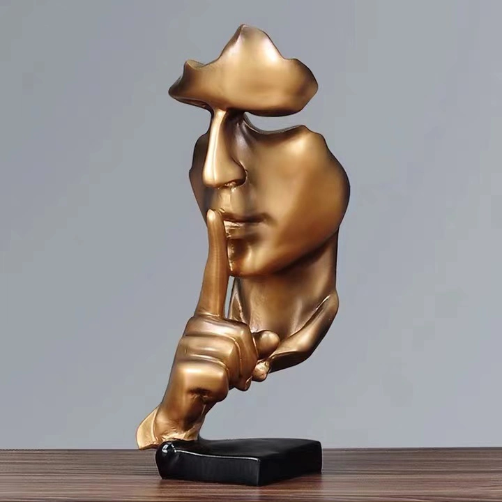 Thinker Figurine Resin Sculpture Statue Collectible Craft Art Handcrafted for Desktop Decor