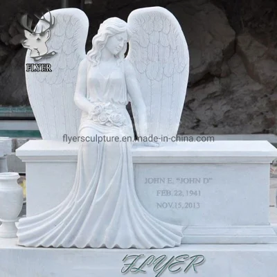 Low Price Custom Outdoor Graveyard Memorial Granite Headstone Marble Angel Statue Tombstone