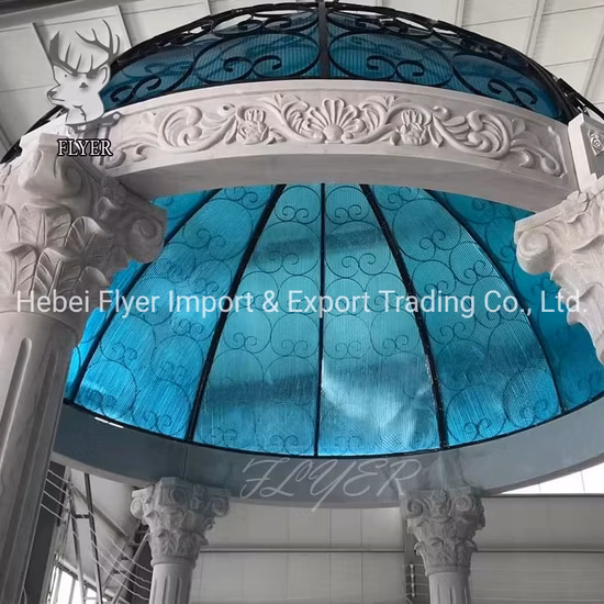 Large Sculpture Natural Stone Greek Maiden Sculpture Roman Pillar Marble Gazebo with Roman Column